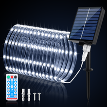 Load image into Gallery viewer, Solar Rope Lights White color 72FT 200 LED - SMY Lighting