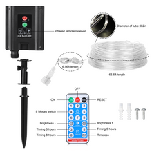 Load image into Gallery viewer, Solar Rope Lights White color 72FT 200 LED - SMY Lighting