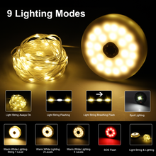 Load image into Gallery viewer, SMY Lighting 3 in 1 Camping String Light - SMY Lighting