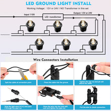 Load image into Gallery viewer, SMY Lighting 12W Landscape LED In Ground Lights Outdoor Warm White