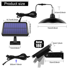 Load image into Gallery viewer, Double Head Solar Pendant Light Outdoor Indoor - SMY Lighting
