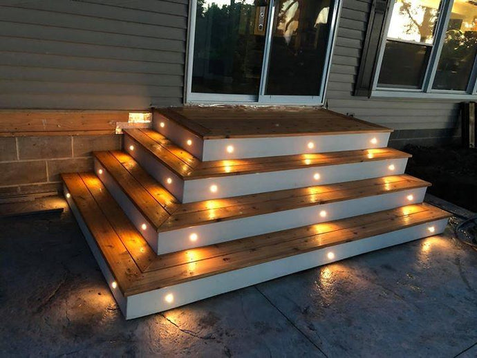 You can use extension cables to connect your deck lights