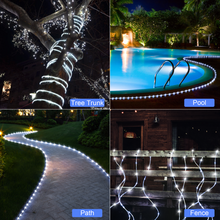 Load image into Gallery viewer, Solar Rope Lights White color 72FT 200 LED - SMY Lighting
