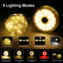 Load image into Gallery viewer, SMY Lighting 3 in 1 Camping String Light
