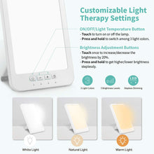 Load image into Gallery viewer, 10,000 Lux LED Light Therapy Lamp - SMY Lighting
