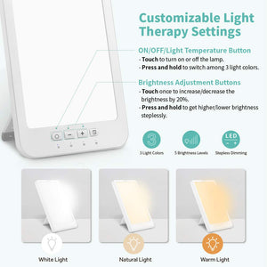 10,000 Lux LED Light Therapy Lamp - SMY Lighting
