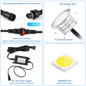 Recessed LED Deck Light Kits 3 Color Changing - SMY Lighting