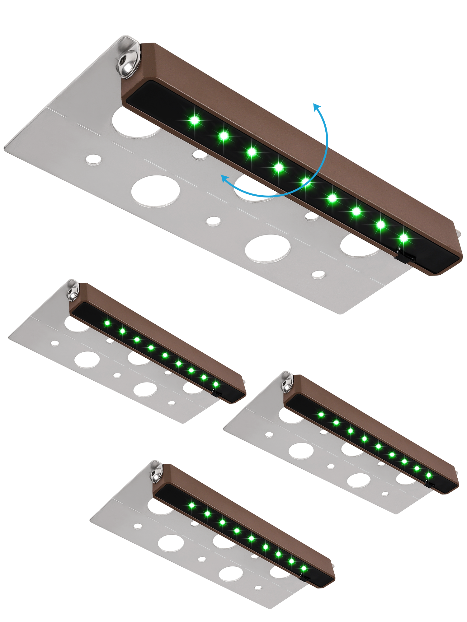 8-Pack 7 Inch LED Hardscape Lighting, Paver Lights Retaining Wall Lights,  IP68 Waterproof, Low Voltage 12-36V AC/DC landscape lighting Outdoor Step