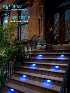 LED Hardscape Lighting 7 Inch 2.5W Blue Color Lighting 4Pack - SMY Lighting
