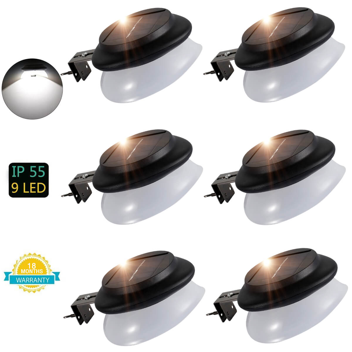 Solar gutter lights 6pack | SMY Lighting