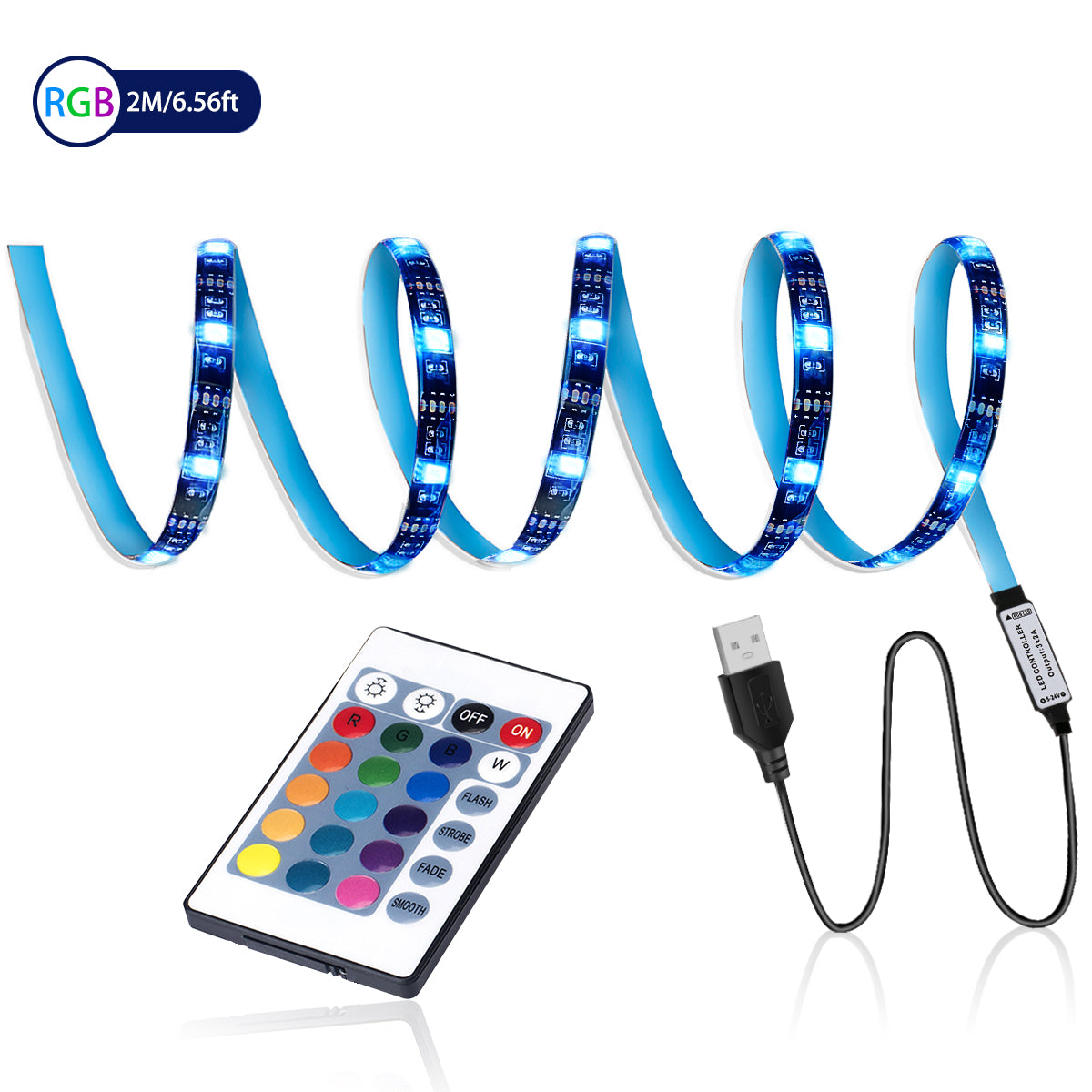 USB LED Strip Light 2M SMY Lighting - Main Image